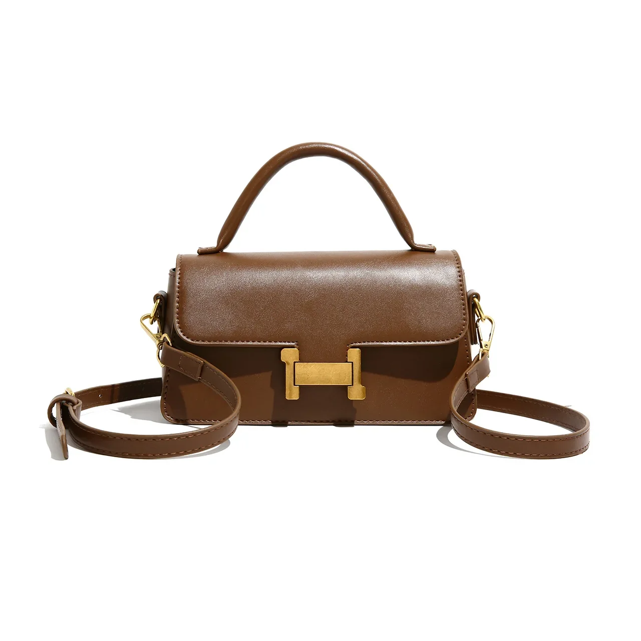 Borsa a Mano Donna con Tracolla e Chiusura Dorata - Borsa Elegante Piccola