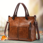 Borsa a Mano e Tracolla Donna in similpelle Tote Bag Capiente con Tasche