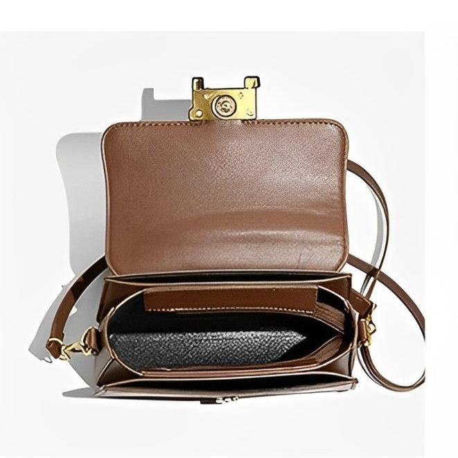Borsa a Mano Donna con Tracolla e Chiusura Dorata - Borsa Elegante Piccola