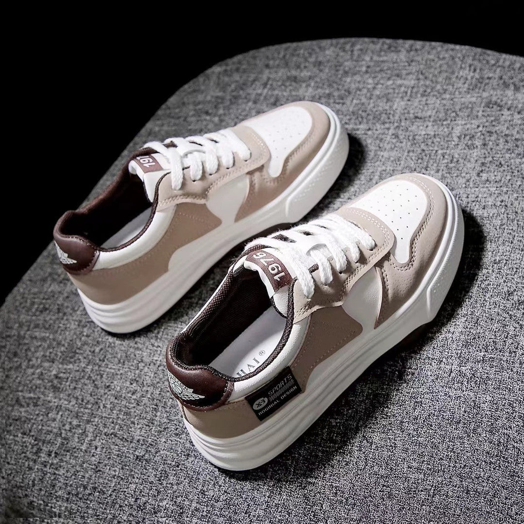 Sneaker Donna Casual Basse in similpelle bicolore