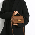 Borsa a Mano Donna con Tracolla e Chiusura Dorata - Borsa Elegante Piccola