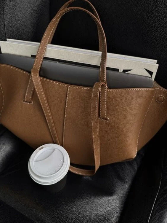 Damen Shopper mit doppelten kurzen und langen Henkeln, große Tote Bag