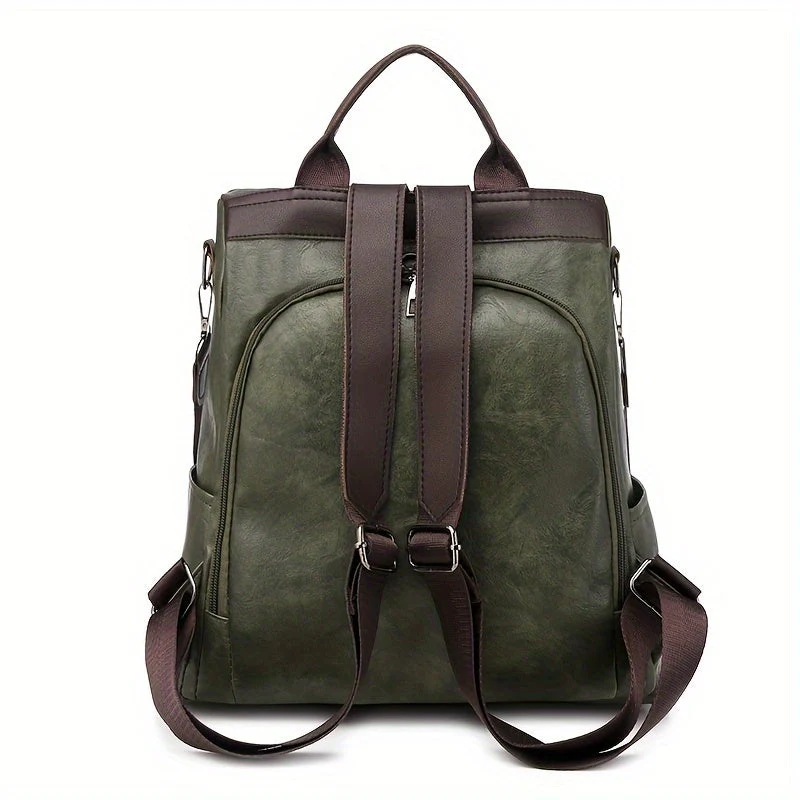 Damen-Rucksack Tasche Diebstahlsicher aus Kunstleder - Wasserdicht und geräumig für Reise und Arbeit
