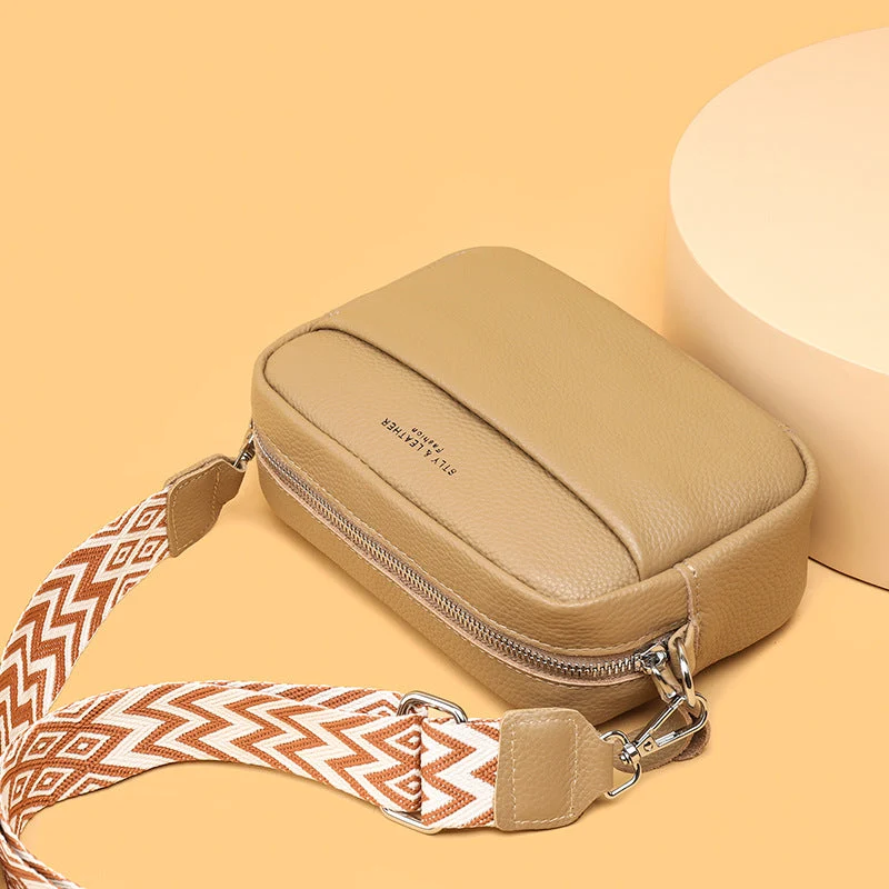 Borsa a Tracolla Donna in similpelle con Tracolla Larga Geometrica