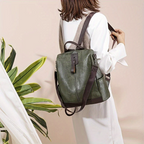 Damen-Rucksack Tasche Diebstahlsicher aus Kunstleder - Wasserdicht und geräumig für Reise und Arbeit