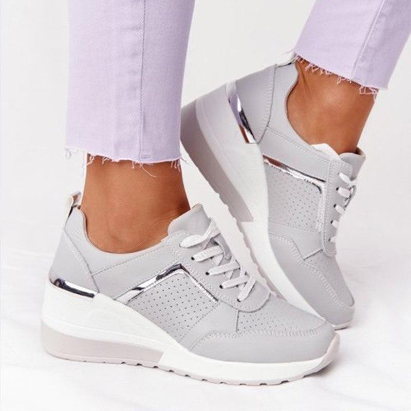 Scarpe da Ginnastica Donna Sneaker Casual con Zeppa