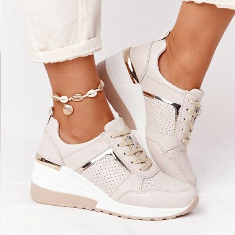 Scarpe da Ginnastica Donna Sneaker Casual con Zeppa