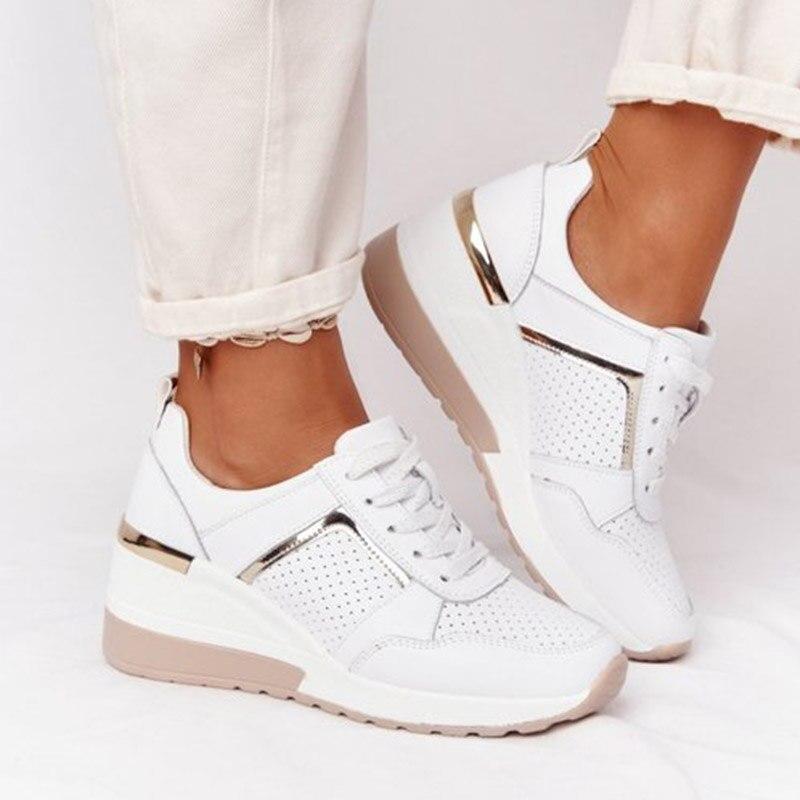 Scarpe da Ginnastica Donna Sneaker Casual con Zeppa