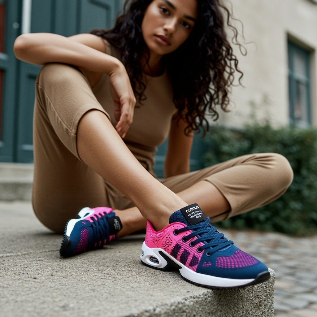Scarpe da Ginnastica Donna Sneaker Sportive Traspiranti con Cuscino d'Aria